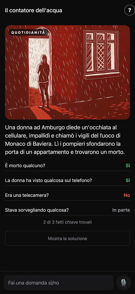 Enigmi oscuri da risolvere con domande sì o no