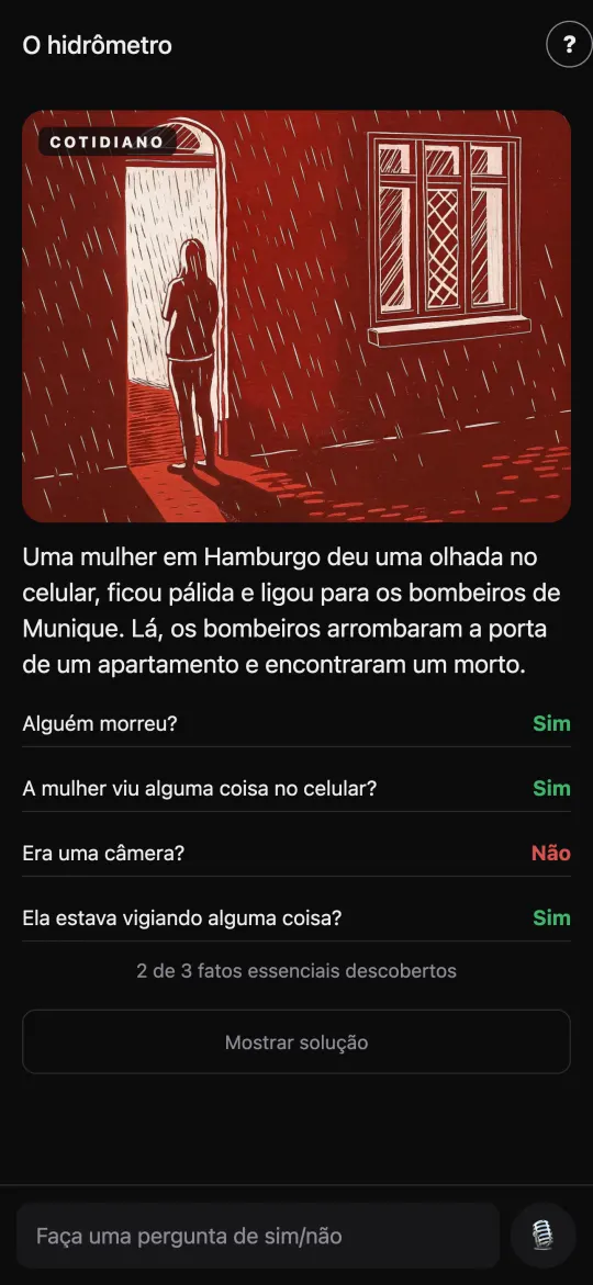 Enigmas sombrios que você resolve com perguntas de sim ou não