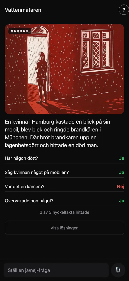 Mörka gåtor som du löser med ja/nej-frågor